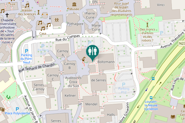 Map showing location of Croix du Sud 1 Toilet
