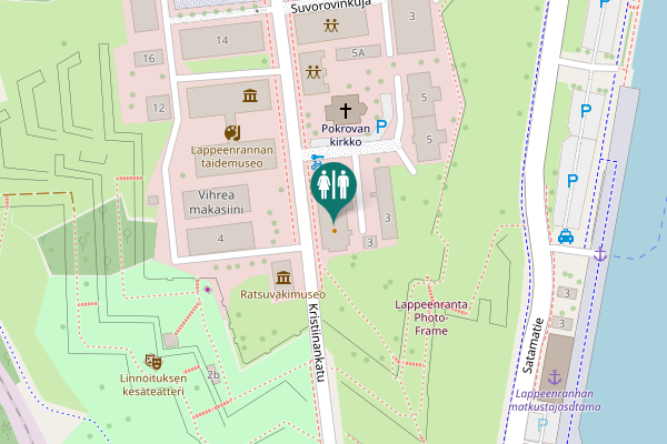 Map showing location of Kristiinankatu 1 Toilet