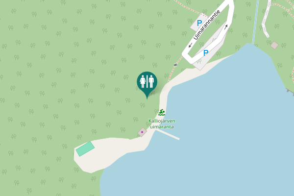 Map showing location of Uimarannantie Toilet