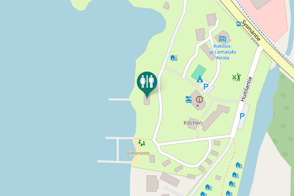 Map showing location of Huitilantie 3 Toilet