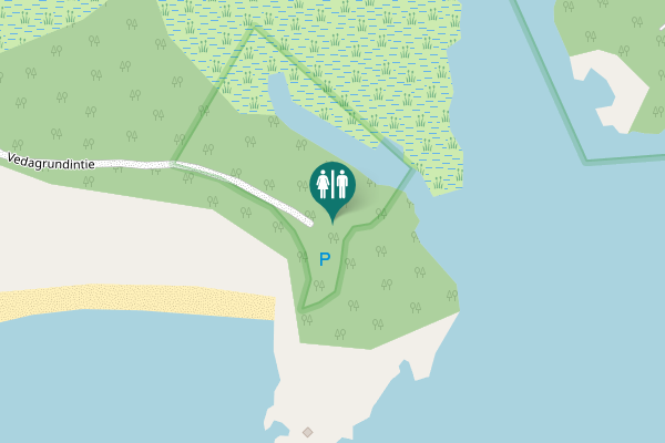 Map showing location of Vedagrundintie Toilet