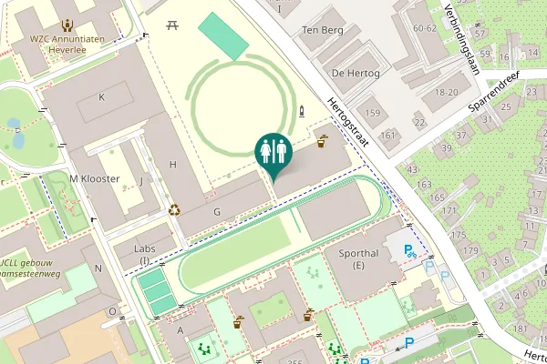 Map showing location of Naamsesteenweg 355 Toilet