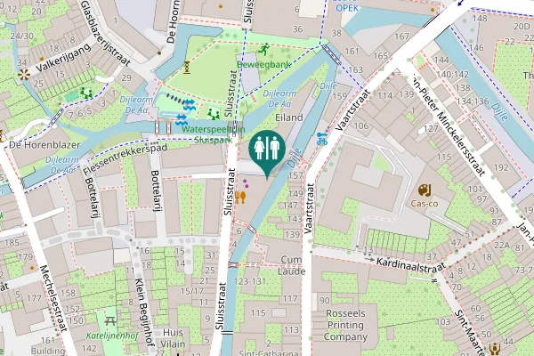 Map showing location of Sluisstraat 12 Toilet