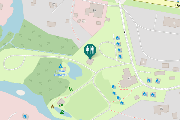 Map showing location of Ounastie 23 Toilet