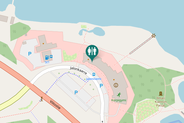 Map showing location of Jalonkaarre 5 Toilet