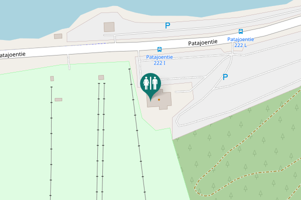 Map showing location of Patajoentie Toilet