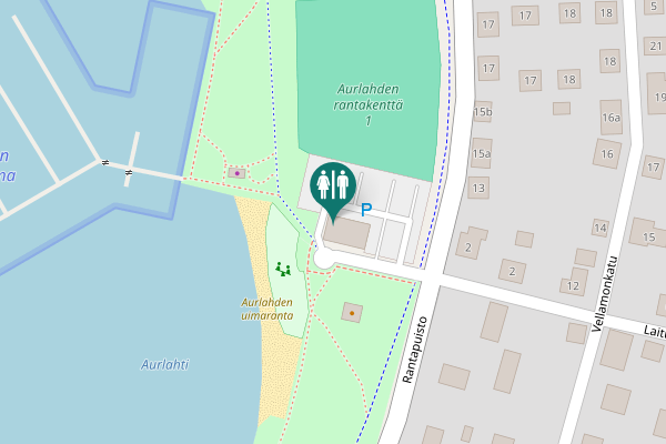 Map showing location of Laiturikatu Toilet