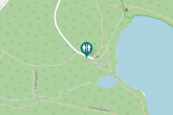 Map showing location of Luontopolku Toilet