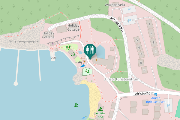 Map showing location of Airistovägen 700 Toilet