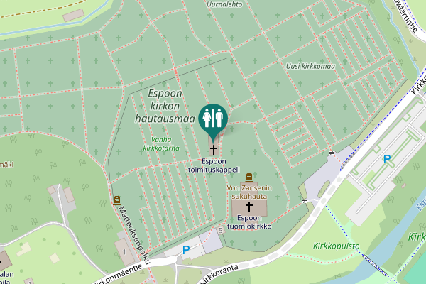 Map showing location of Kirkkopuisto 5 Toilet