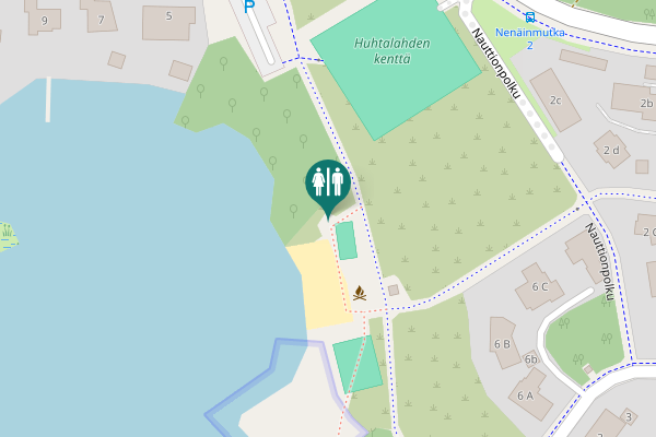 Map showing location of Nauttionraitti 8 Toilet