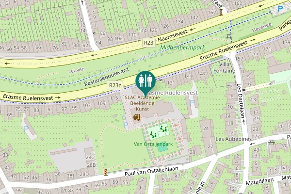 Map showing location of Erasme Ruelensvest 127 Toilet