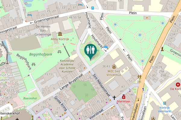 Map showing location of Houtmarkt 33 Toilet