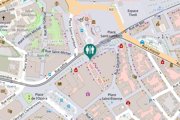 Map showing location of Place Saint-Lambert 27 Toilet
