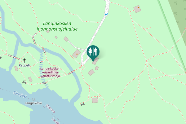Map showing location of Keisarinmajantie Toilet