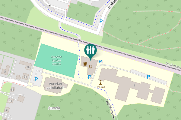 Map showing location of Opintie 1 Toilet
