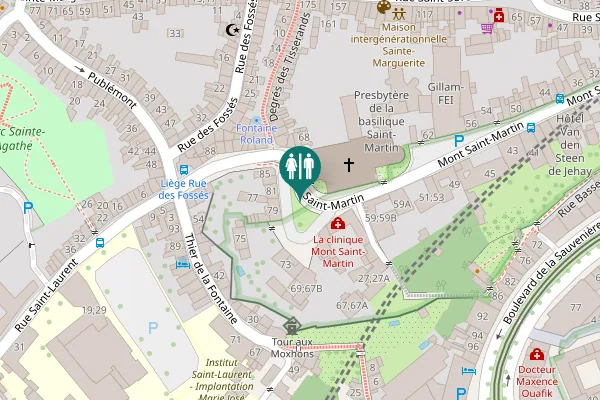 Map showing location of Mont Saint-Martin 70 Toilet