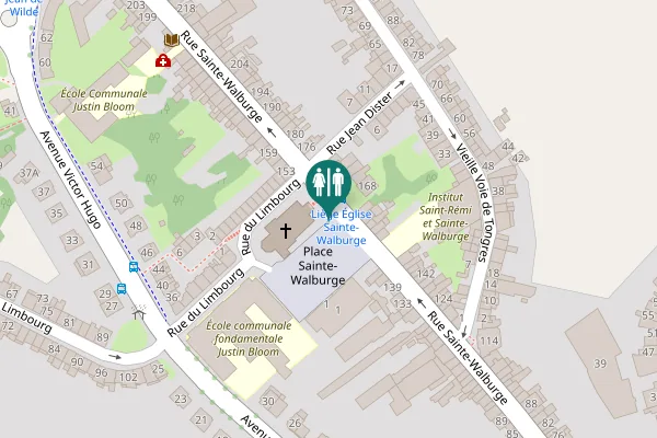 Map showing location of Place Sainte-Walburge 168 Toilet