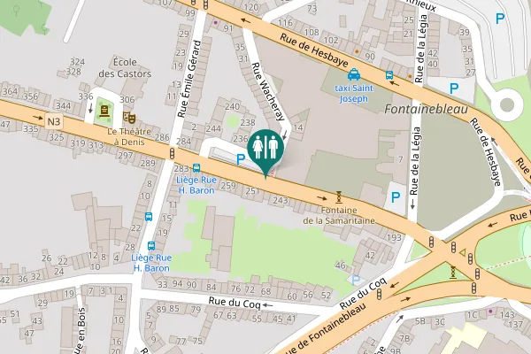 Map showing location of Rue Sainte-Marguerite 247 Toilet