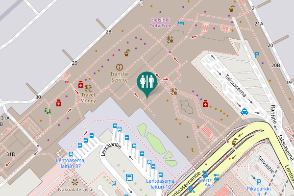 Map showing location of Lentoasemantie 1 Toilet