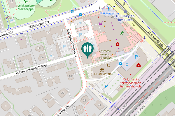 Map showing location of Kylänvanhimmantie 27 Toilet