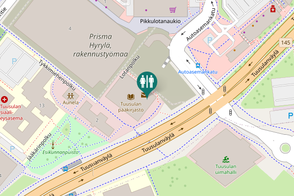 Map showing location of Autoasemankatu 2 Toilet