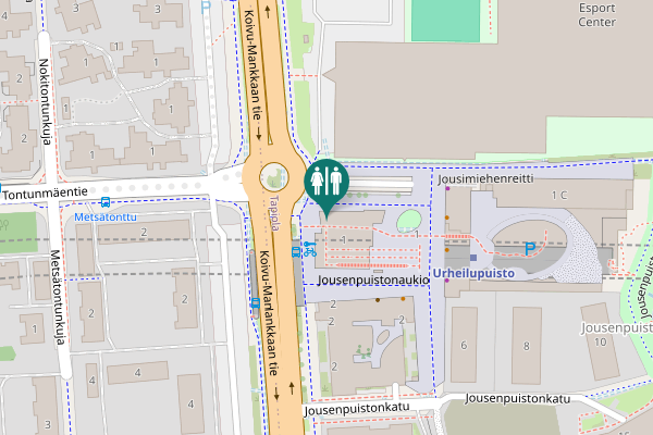 Map showing location of Koivu-Mankkaan tie 1 Toilet