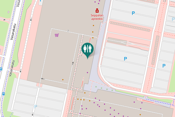 Map showing location of Ahjokatu 7 Toilet