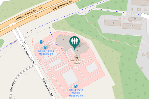 Map showing location of Hopeakalliontie 2 Toilet