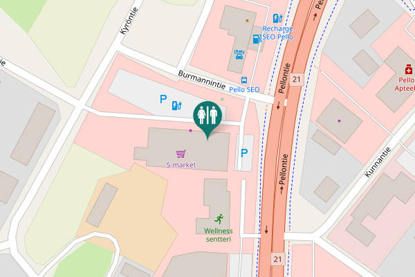 Map showing location of Burmannintie 23 Toilet