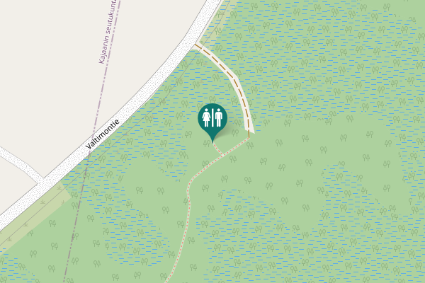 Map showing location of Valtimontie Toilet