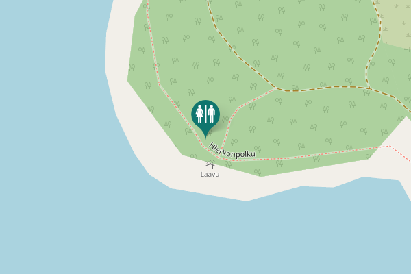 Map showing location of Hierkonpolku Toilet