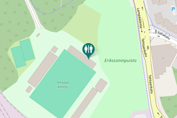 Map showing location of Tehtaankatu 9 Toilet