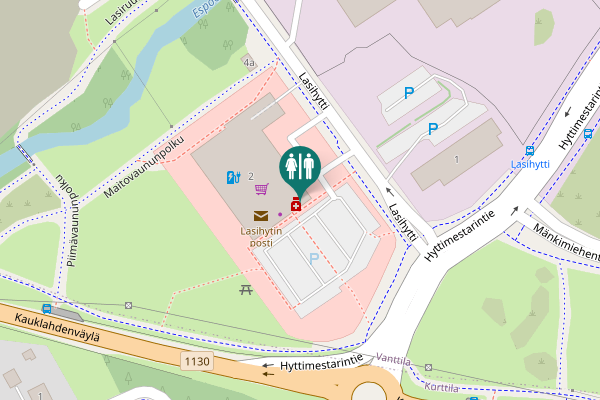 Map showing location of Lasihytti 2 Toilet