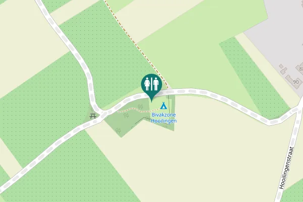 Map showing location of Hoeselt Toilet