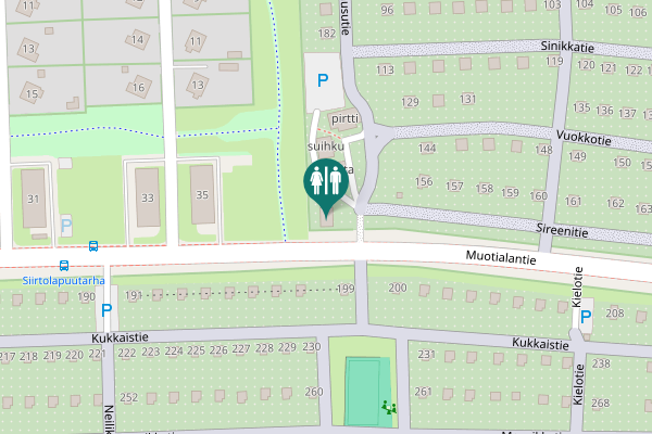 Map showing location of Muotialantie 199 Toilet