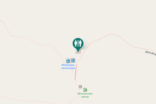 Map showing location of Ahmatupa winter trail Toilet
