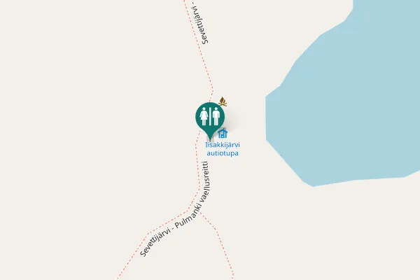 Map showing location of Sevettijärvi - Pulmanki vaellusreitti Toilet