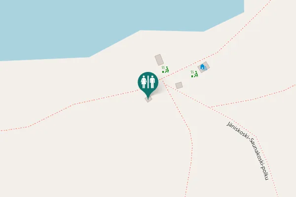 Map showing location of Jäniskoski–Saunakoski-polku Toilet