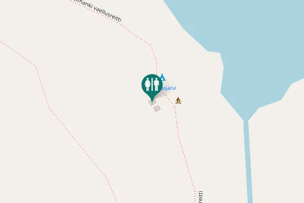 Map showing location of Sevettijärvi - Pulmanki vaellusreitti Toilet