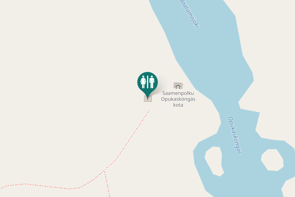 Map showing location of Inari Toilet