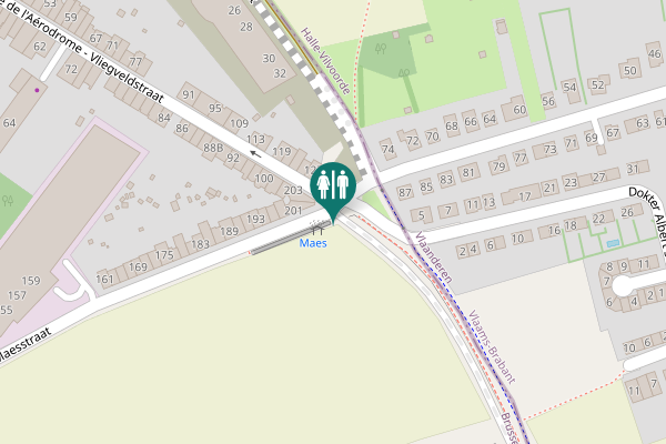 Map showing location of Rue Arthur Maes - Arthur Maesstraat Toilet
