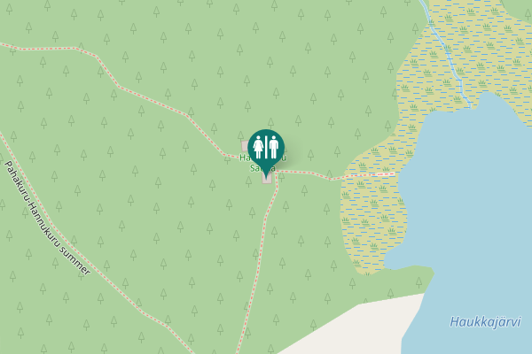 Map showing location of Hannukuru sauna kuivakäymälä