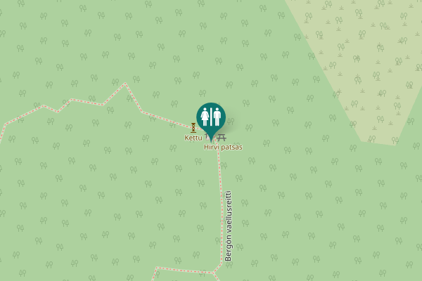 Map showing location of Bergön vaellusreitti Toilet