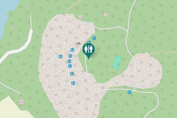 Map showing location of Biskopsövägen 133 Toilet