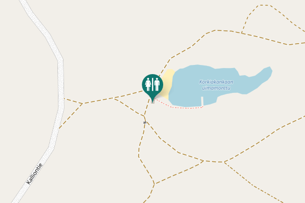 Map showing location of Kalliontie Toilet