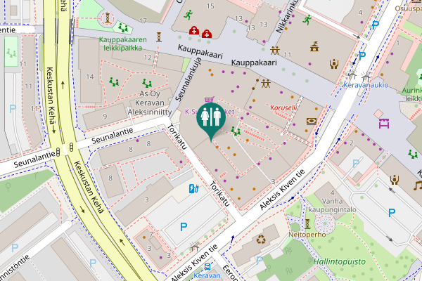 Map showing location of Torikatu 2 Toilet