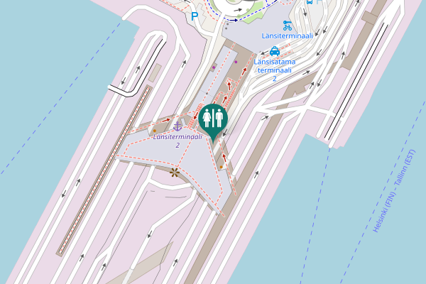 Map showing location of Tyynenmerenkatu 14 Toilet