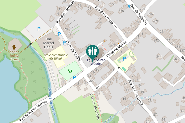 Map showing location of Place de Maffle 9 Toilet