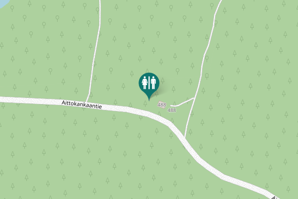 Map showing location of Aittokankaantie 488 Toilet
